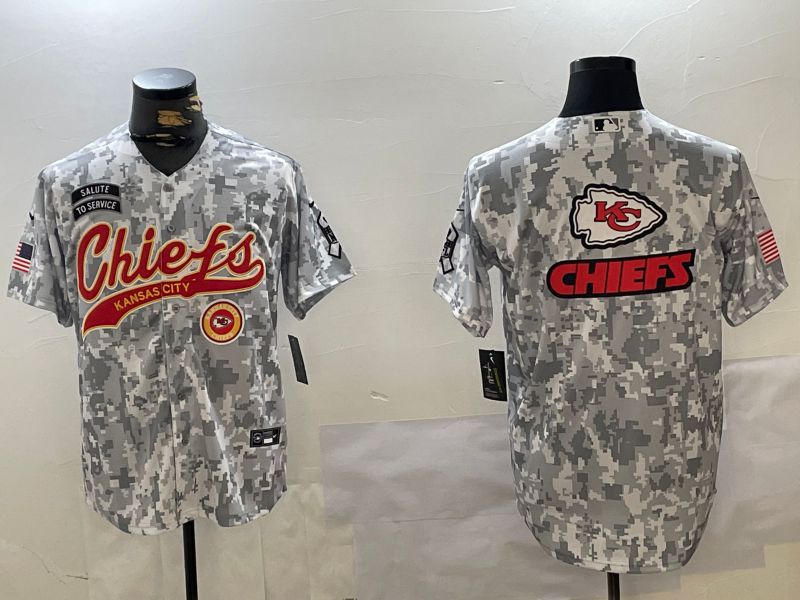 Men Kansas City Chiefs Blank Nike Arctic Camo 2024 Salute to Service Limited NFL Jersey style 4->kansas city chiefs->NFL Jersey